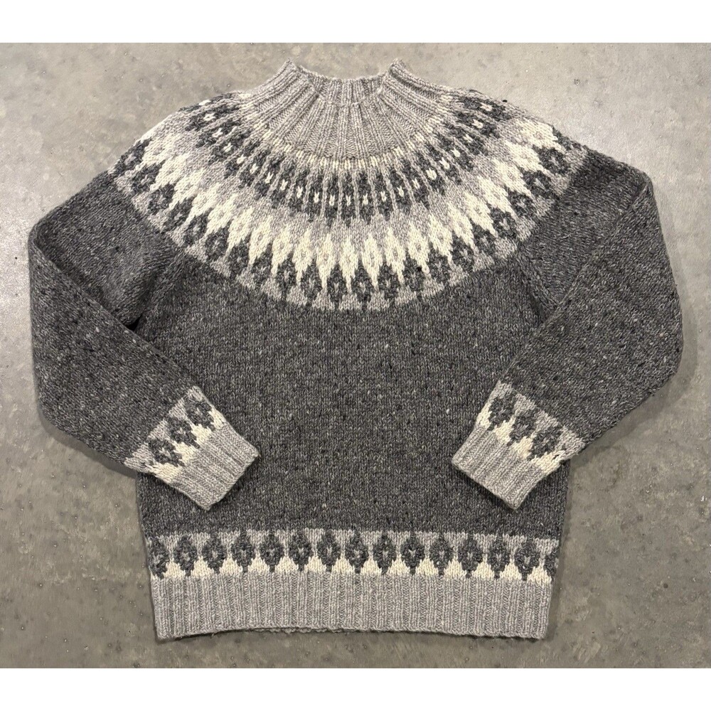 Vintage Lauren Ralph Lauren Hand Knit Fair Isle Mock Neck Sweater Women’s Sz P/M